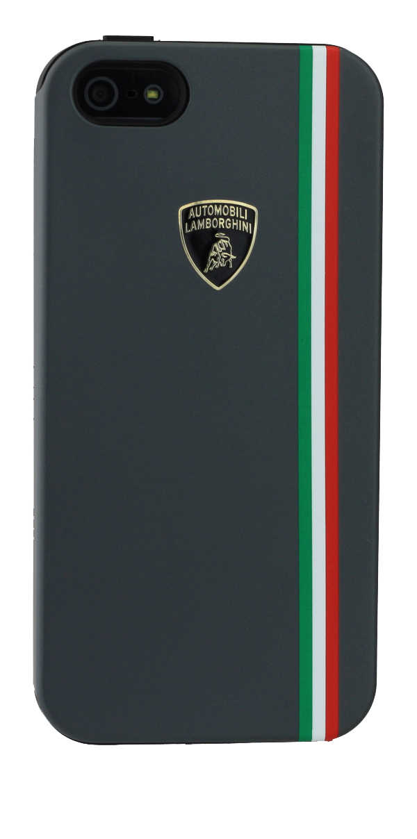 Θήκη TPU & PC Back Cover Lamborghini για Apple iPhone SE/5/5S Γκρί Tricolor-D1