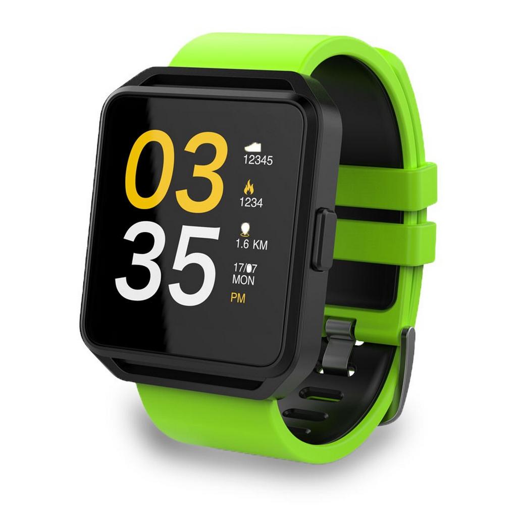 Maxcom Smartwatch FitGo FW15 Square IPX54 Πράσινο Silicon Band