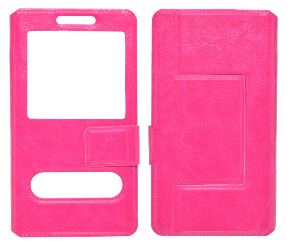 Θήκη Book S-View Ancus Stick it Universal για Smartphone 4.5" - 5.0" Φούξια
