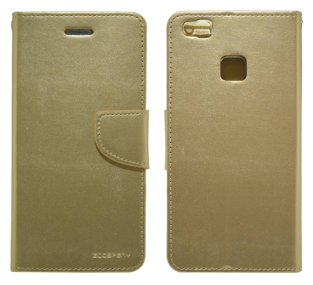 Θήκη Book Goospery Bravo Diary για Huawei P9 Lite Χρυσαφί by Mercury