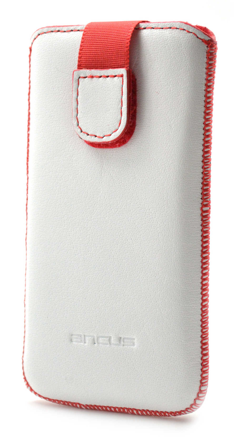 Θήκη Protect Ancus για Sony Xperia Z1 Compact / Z3 Compact / Z5 Compact Old Leather Λευκή με Κόκκινη Ραφή