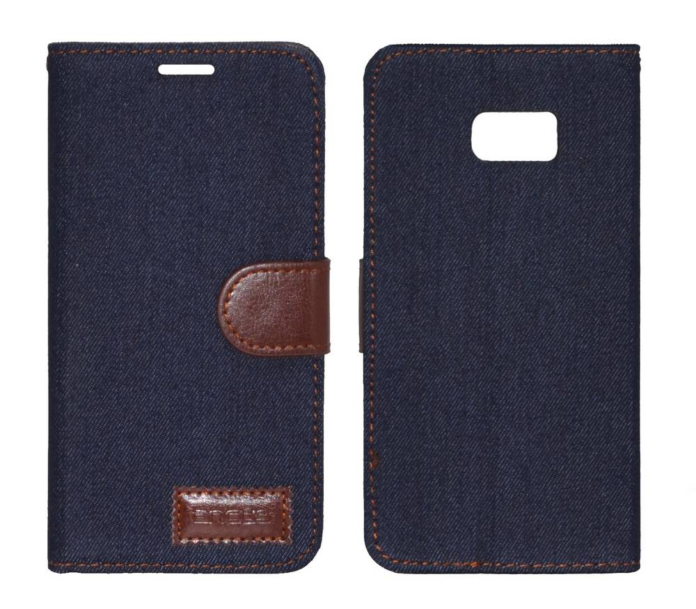 Θήκη Book Ancus Teneo Fabric για Samsung SM-G928F Galaxy S6 Edge+ Σκούρο Μπλε