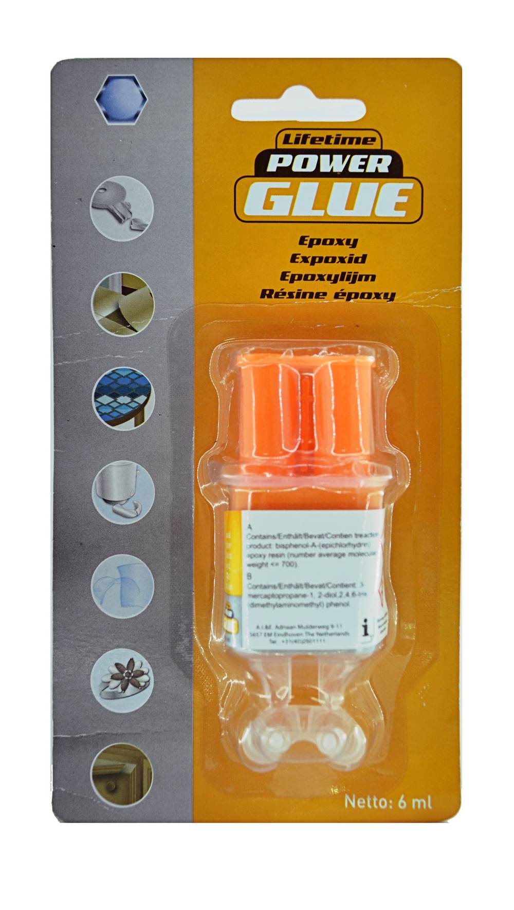Εποξειδική Κόλλα Lifetime 2 Συστατικών σε σωληνάριο 6 Γραμμαρίων