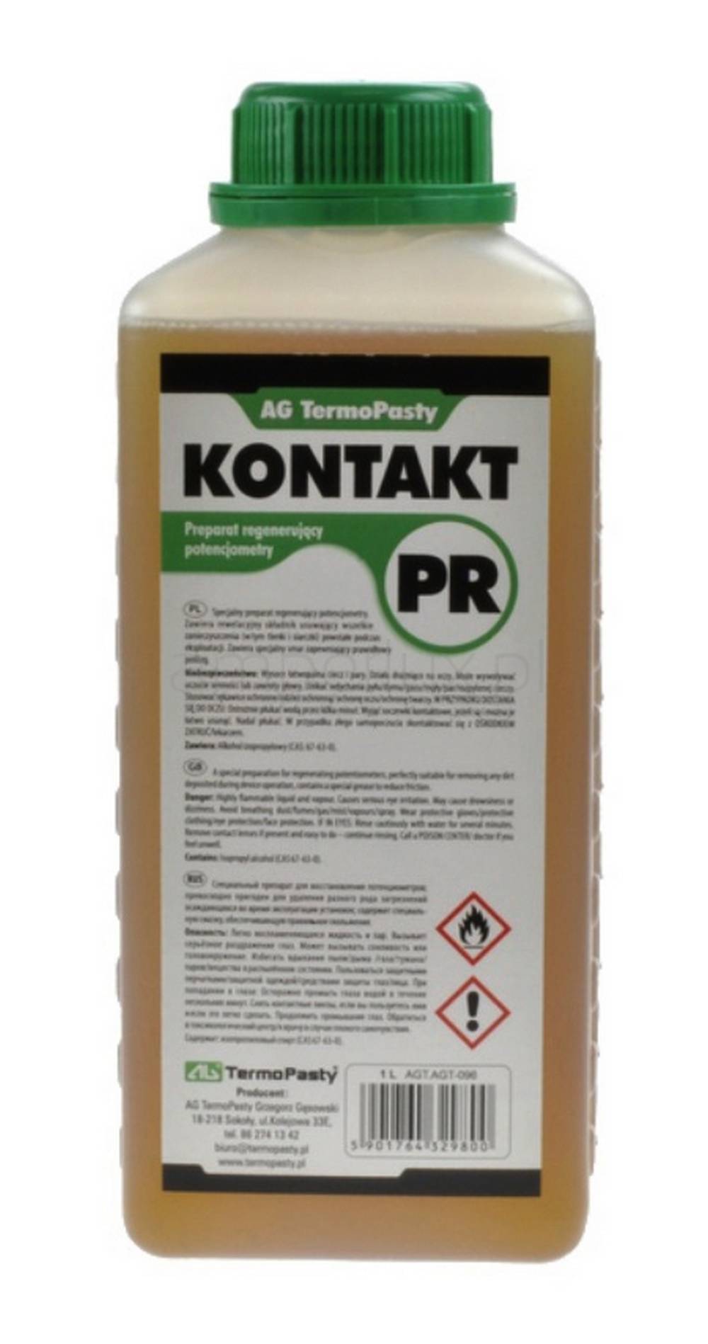 Καθαριστικό Ποτενσιόμετρων TermoPasty Kontakt PR 1L Κατάλληλο για Καθαρισμό και Συντήρηση των Ποτενσιόμετρων