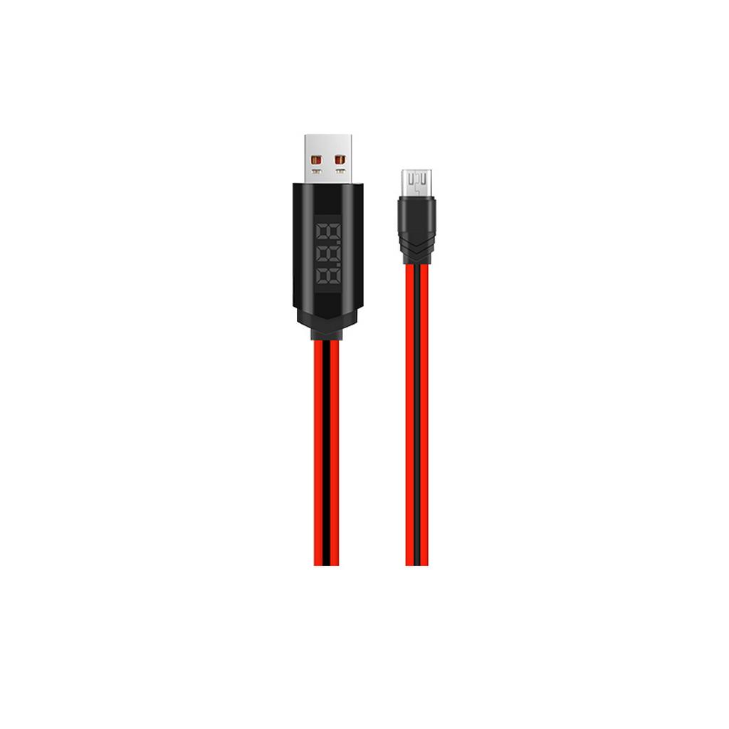 Καλώδιο σύνδεσης Hoco U29 LED Display USB σε Micro-USB 2A Fast Charging Κόκκινο 1μ