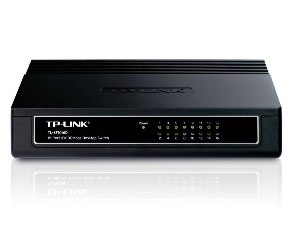 Ethernet Switch TP-Link TL-SF1016D V:6.0 10/100Mbps 16 Port 5V 600mA v6.0