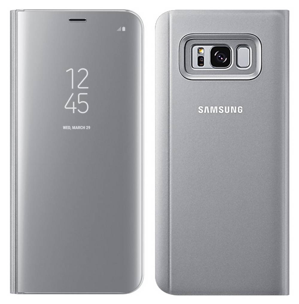 Θήκη Book Samsung Clear View Standing Cover EF-ZG955CSEGWW για SM-G955F Galaxy S8+ Ασημί