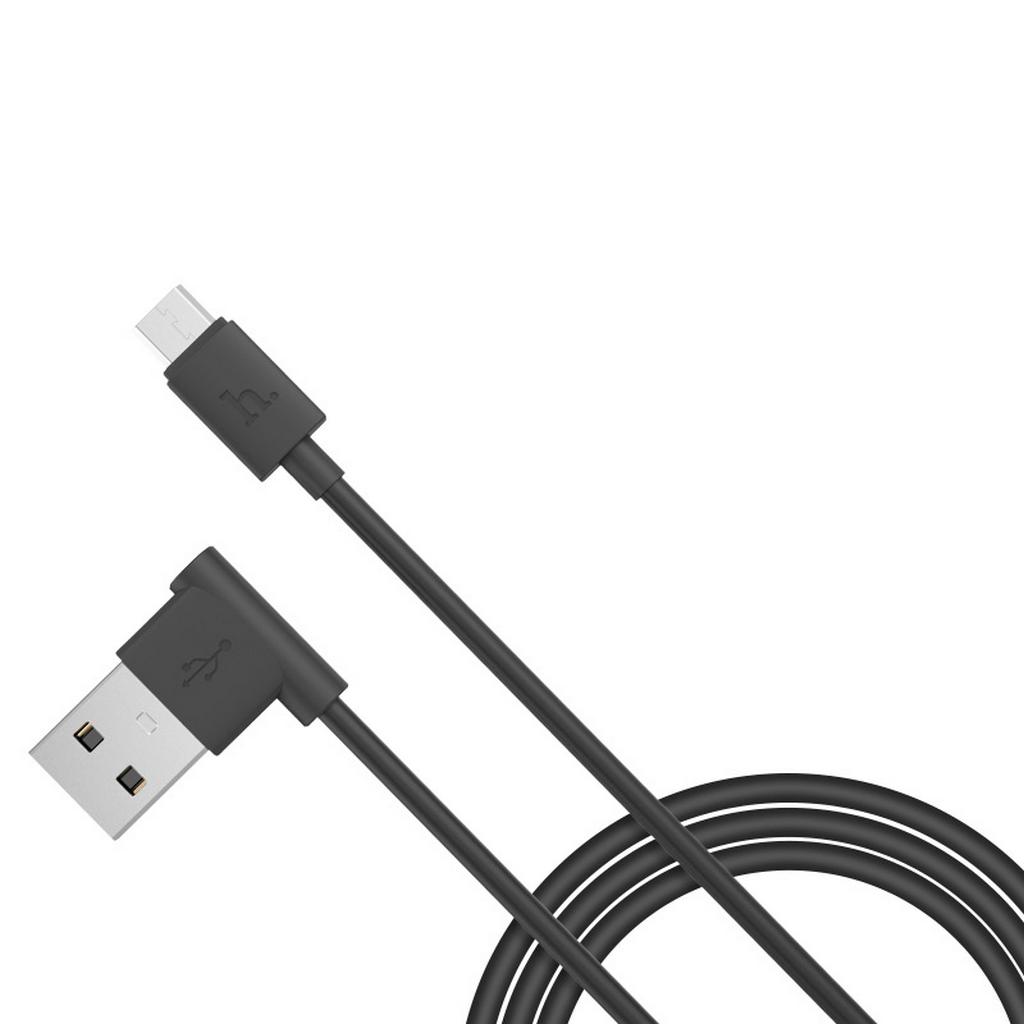 Καλώδιο σύνδεσης Hoco UPM10 L Shape USB σε Micro-USB Fast Charging Μαύρο 1.2μ