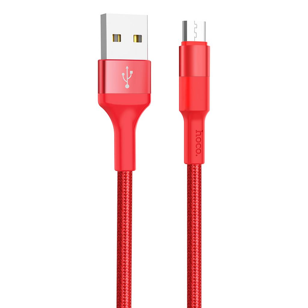 Καλώδιο σύνδεσης Hoco X26 Xpress USB σε Micro-USB Fast Charging 2A Κόκκινο 1μ