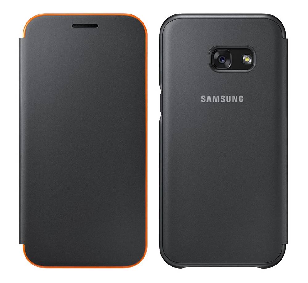 Θήκη Book Samsung Neon Flip Cover EF-FA320PBEGWW για SM-A320F Galaxy A3 (2017) Μαύρο