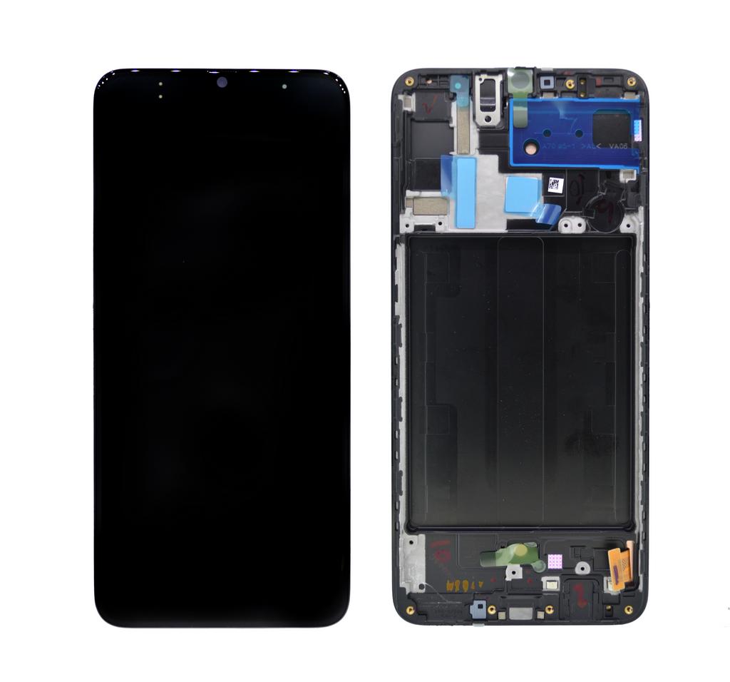 Γνήσια Οθόνη & Μηχανισμός Αφής Samsung SM-A705F Galaxy A70 Μαύρο GH82-19787A; GH82-19747A