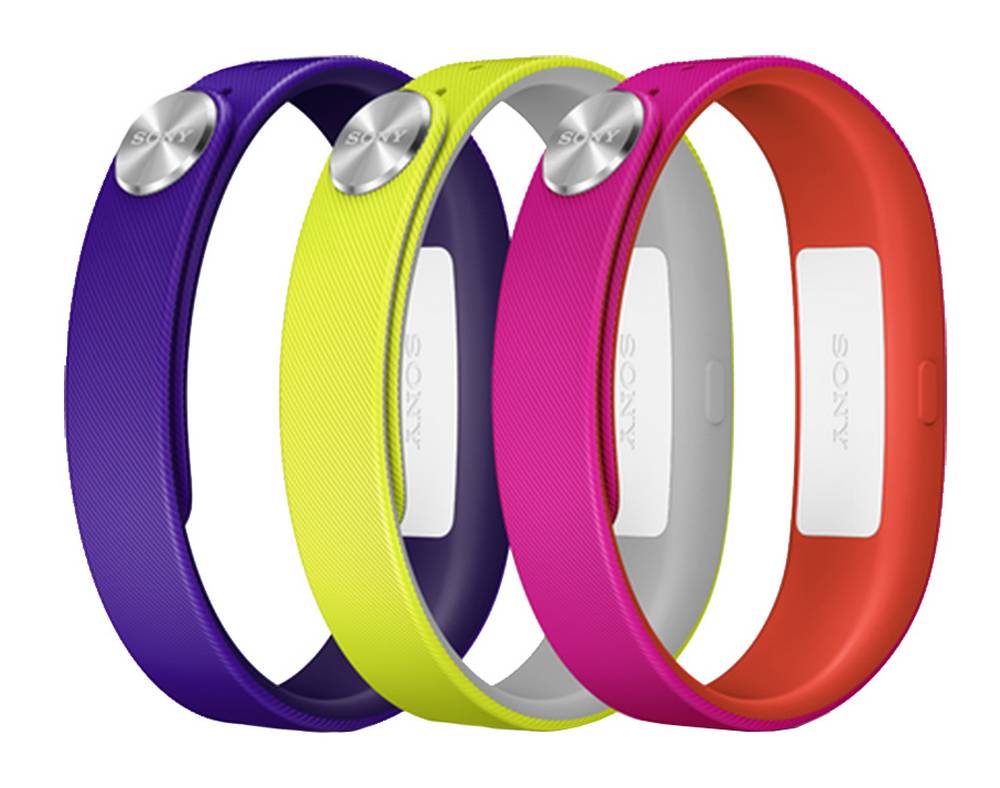 Ανταλλακτικά Λουράκια Sony SmartBand Wrist Strap SWR110 Μώβ, Κίτρινο, Ρόζ