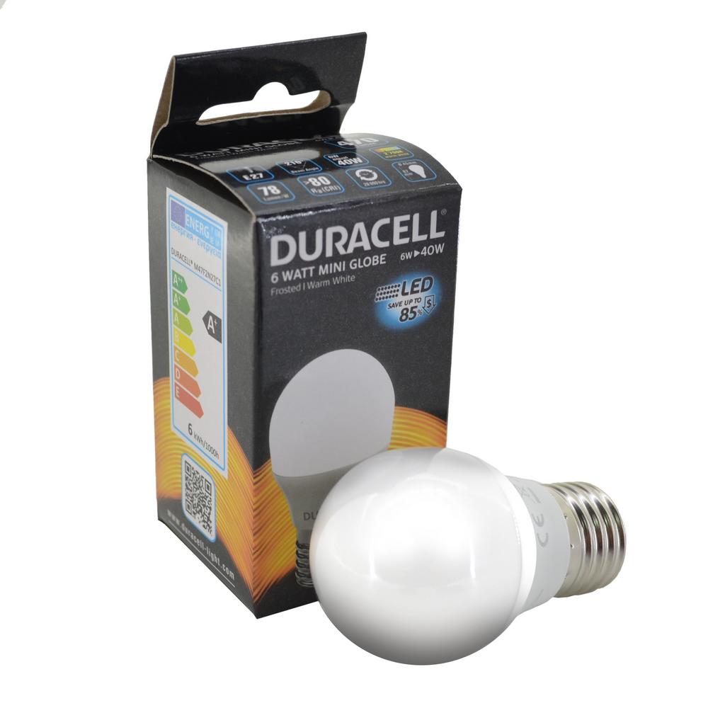 Λάμπα LED Duracell E27 6W 470 Lumen 2700K