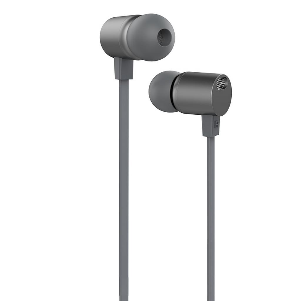 Hands Free Hoco M33 Full Harmony Earphones Stereo 3.5mm Μεταλλικό Γκρι με Μικρόφωνο και Πλήκτρο Λειτουργίας