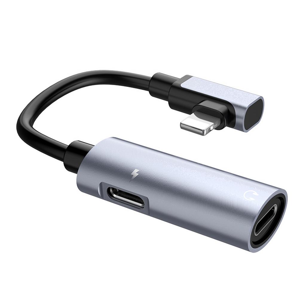 Αντάπτορας Hoco LS18 2 σε 1 Lightning σε 2 Εξόδους Lightning Θηλυκό Γκρι