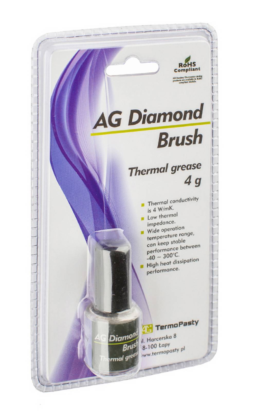 Θερμοαγώγιμη Πάστα TermoPasty AG Diamond Brush 4gr Κατάλληλο για Επεξεργαστές και Ολοκληρωμένα Κυκλώματα