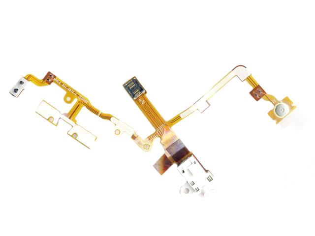 Καλώδιο Πλακέ Apple iPhone 3GS με Διακόπτη On/Off, Επαφή Ακουστικών και Πλήκτρα Έντασης Λευκό Original