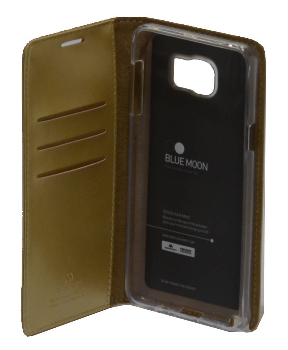 Θήκη Book Goospery Blue Moon Flip για Samsung SM-N920F Galaxy Note 5 Χρυσαφί by Mercury
